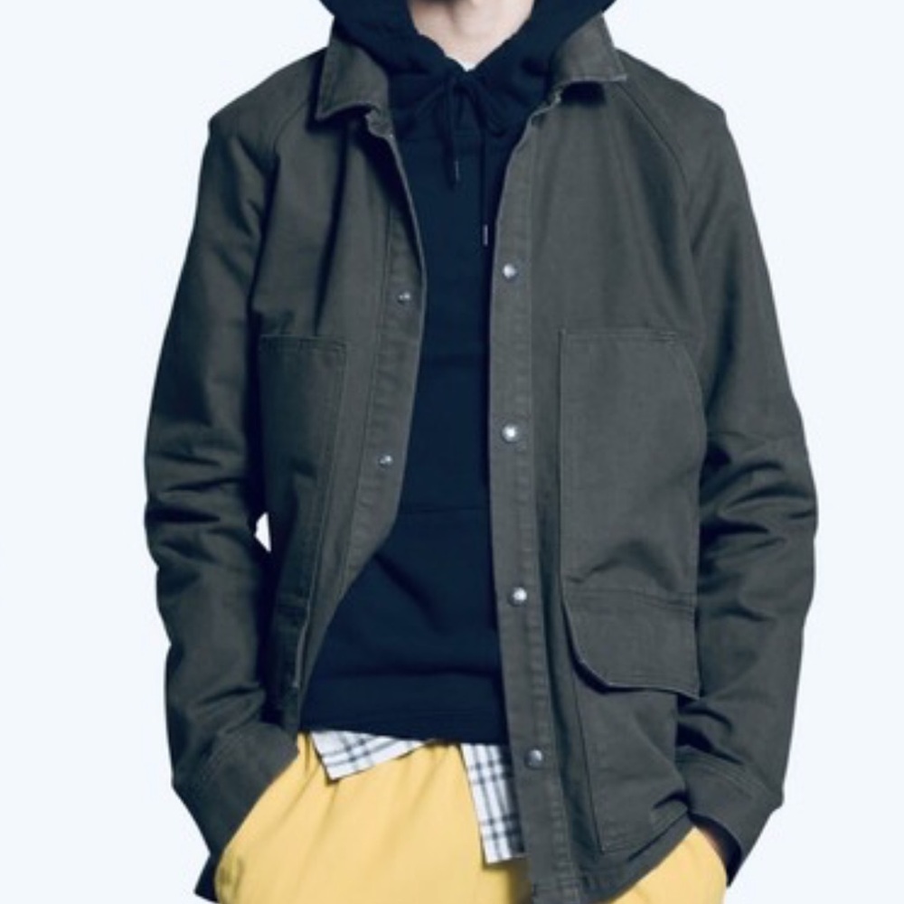 NWT The North Face berk utility canvas Cotten Jacket in asphalt grey